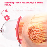 Appareil de massage professionnel pour l'augmentation mammaire, stimulateur électrique de beauté pour les seins, 2 tailles, pompe à vide pour la poitrine, conception à aspiration, 2 ventouses