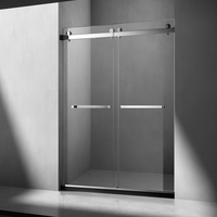 Cabine de douche en verre trempé moderne sans cadre coulissante sur mesure, directement de l'usine de Foshan