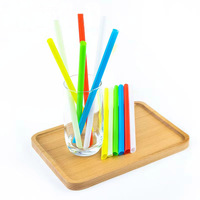 Produit le plus vendu mélange enveloppé individuel pailles à boire en plastique colorées thé à bulles smoothie milk-shake pailles en papier jetables