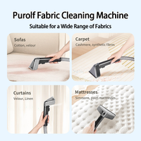 Purolf 16Kpa tragbarer Teppichreiniger Extraktor vakuumtiefreinigung Sofa-Reinigungsmaschine Wassers filter Fleckenreiniger mit Heizung