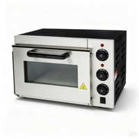 Nouveau four à pizza professionnel électrique commercial en acier inoxydable à un ou deux niveaux avec affichage LED et protection contre la surchauffe