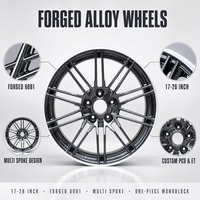 Jantes de voiture de performance personnalisées MOJIO 17-26 pouces 5x114.3 en alliage d'aluminium forgé monobloc 6061-T6 à rayons multiples pour voiture de tourisme