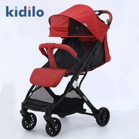 Kidilo Poussette légère et moderne pour nouveau-né et nourrisson, pliable, avec double siège, pour le paysage et le mensonge