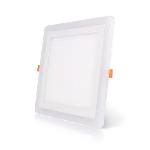 Suficiente potencia para interiores, hogar, oficina, iluminación de techo empotrada, 3W, 6W, 12W, 18W, Panel de luz Led RGB redondo cuadrado