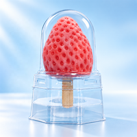 3D Fruit IJsjes Verpakkingen Transparante Kunststof Bakjes voor Aardbei, Framboos, Perzik, Citroen Ijspops