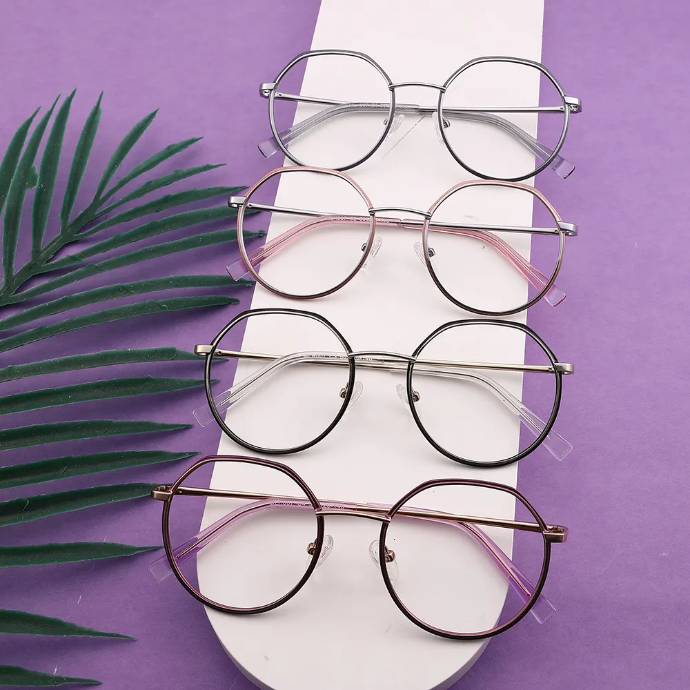 MLH007 High quality metal myopia anti blue ray prescription eye glasses frames for women