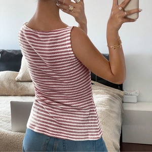 เสื้อแฟชั่นแขนกุดติดกระดุมสไตล์ลำลองสำหรับผู้หญิงมาใหม่สำหรับฤดูร้อน - Product Image 6