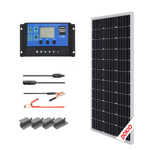 ชุดแผงโซลาร์เซลล์ 100w 200w 400w 12v สำหรับรถบ้าน เรือ กระท่อม เต็นท์ รถยนต์ รถพ่วง บ้านเคลื่อนที่ รถมอเตอร์โฮม - Product Image 1