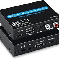 Conmutador de Audio HDMI2.0, Conversor de Audio con Decodificador ARCHDCP2.2, Fibra Óptica, 4K120HZ, Modelo OZV8-2