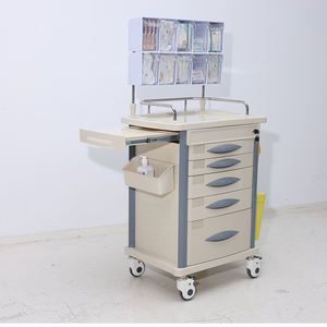 EM-ET096 di plastica medica di rianimazione di emergenza carrello di cura con 5 cassetti per l'ospedale - Product Image 2