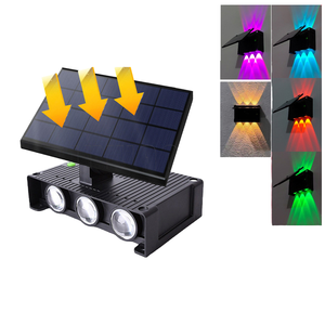 إنتيلامب ضوء الجدار الشمسي 2 أجهزة استشعار الحركة <span class=keywords><strong>3</strong></span> رؤوس ليد بير في الهواء الطلق التحكم عن بعد الإضاءة الأمنية للحديقة الناشر الاكريليك - Product Image 1