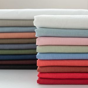 Tela de Lino Puro de Color Sólido, Multicolor, en Stock, para Prendas de Mujer, Manteles, Cojines, Decoración Estilo Japonés y Coreano - Product Image 2