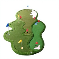 Ensemble simulateur de putting personnalisé avec logo, en mousse de gazon PP pour usage intérieur et extérieur - Commande directe usine