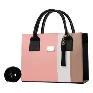Bolso de Mano Rosa para Mujer Fana Kady con Bordado Decorativo de Diamantes, Cierre de Solapa, Dos Correas, Gran Capacidad, Ideal para Fiestas - Product Image 4