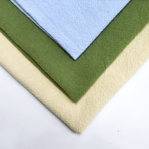 Tela de algodón arrugada lavada con arena 15S, 100% algodón con aspecto de lino, para vestido informal de verano. - Product Image 3