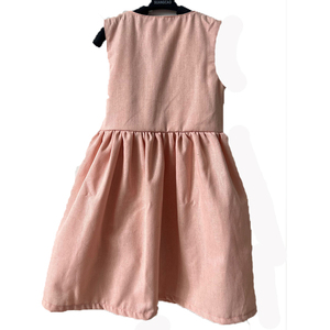 Robe d'été décontractée pour petite <span class=keywords><strong>fille</strong></span>, sans manches, en lin et coton, avec laçage sur le devant, style princesse, cadeau pour <span class=keywords><strong>fille</strong></span> - Product Image 4
