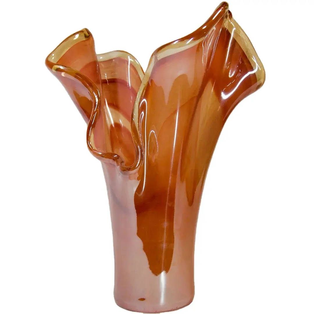 Vase en verre de Murano excellent pour décorer la maison et rendre n'importe quelle pièce ou lieu de travail unique vase à fleurs de charme dans de nombreuses couleurs