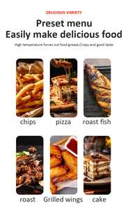 HUINING fabrikasının yeni stil çift bölge hava fritöz 4L + 4L akıllı dijital kontroller ve ayrı odalar ile çift sepet - Product Image 5