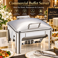 Chauffe-Plats de Luxe Style Arabe Royal 6L pour Hôtels, Plats de Service pour Traiteur, Réchauds de Buffet pour Mariages et Banquets