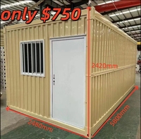 Maison de conteneur pliable préfabriquée modulaire à faible coût et installation rapide, 20 pieds, 40 pieds