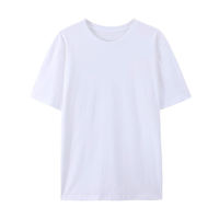T-shirt uni 3D en coton/polyester 200g, coupe européenne, col rond, manches courtes, style décontracté chic, vente en gros, style européen et américain