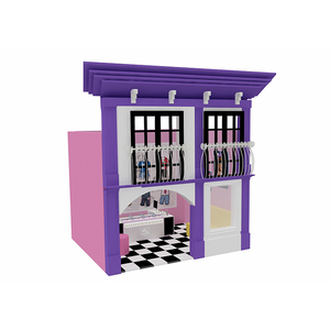 Venta caliente de los niños Rosa barato casita de madera de alta calidad del patio interior de muebles - Product Image 3