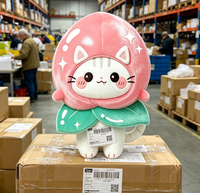 Nouveauté Peluche Cochon Pêche Super Douce Anti-Stress Jouet Dessin Animé OEM ODM Poupée Chat Personnalisée pour Souvenir Commandes en Gros Cadeaux