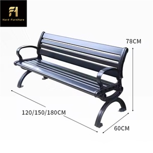 Modern Double Seat <strong>Wooden</strong> Garden Courtyard <strong>Benches</strong> Factory Hot <strong>Sale</strong> Aluminum Black Iron <strong>Bench</strong> for Park School Hotel-Outdoor - Product Image 6