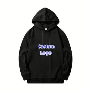 <b>Mens</b> Oversized Cotton Terry Hoodie Thick Drop Shoulder Plain Blank Custom Streetwear Unisex Heavyweight <b>Pullover</b> Wholesale - Product Image 4
