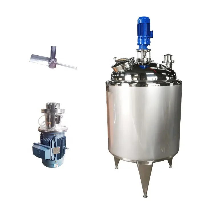 Homogénéisateur de réservoir de mélange de liquide avec agitateur réservoir agitateur cuve de mélange chauffée réservoir de mélange en acier inoxydable