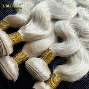 Bellishe Body Wave indien cambodgien vente en gros paquets de cheveux ondulés vierges Remy en vrac blond <span class=keywords><strong>613</strong></span> paquets de cheveux humains bruts de vague de corps - Product Image 3