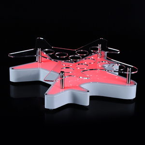 Plateau de service lumineux LED rechargeable en forme d'avion, support glorificateur en acrylique pour 12/24 verres, idéal pour bars, soirées et boîtes de nuit - Product Image 4