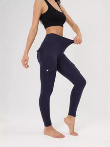 <b>High</b> <b>Waist</b> Butt Lifting Yoga Leggings with Flip Pockets Tummy Control Full Length Workout <b>Cargo</b> Pants for Women - Product Image 3