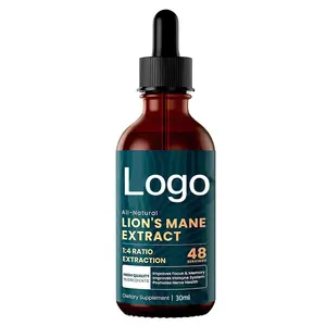 Biocaro OEM Organic Lion's Mane Supplement Absorption Mental Clarity Alcohol Free Vegan Lions Mane Mushroom Drop