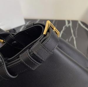 Drioshipping, bolsos de noche de lujo para mujer, Mini bolsos de cuero genuino personalizados, cremallera, moda de cuero clásico negro de alta calidad - Product Image 3