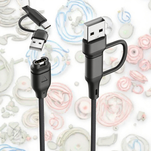 Cabletolink 4-in-1 5A เร็ว Micro-USB ชาร์จและสายข้อมูล1.5เมตรสำหรับ <span class=keywords><strong>Garmin</strong></span> Fenix 8/7S 5X/6S <span class=keywords><strong>venu</strong></span> <span class=keywords><strong>2S</strong></span> นาฬิกาและหูฟัง - Product Image 2
