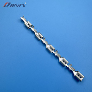 Terminali Femmina JINDA 6.3mm 0.8 Opachi in Stagno, Connettore Faston in Ottone a Connessione Rapida, <span class=keywords><strong>Terminale</strong></span> a Forcella a Doppia Crimpatura - Product Image 1