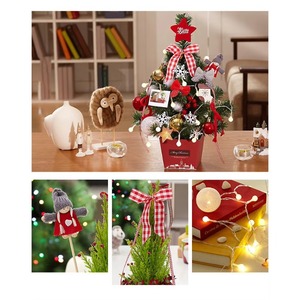Christmas Trees With <b>Light</b> Christmas Ornament With <b>Lights</b> Decoration Mini Desktop Christmas Tree Decor Indoor Xmas Party Decor - Product Image 5