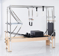 Cadillac de Pilates Commercial avec Équipement Reformer 3-en-1 et Tour de Trapèze Complète pour Pilates Reformer