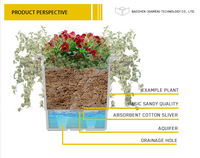 Pot de fleur blanc en plastique de bonne qualité pont planteur conteneurs de plantes en vrac pour le jardin