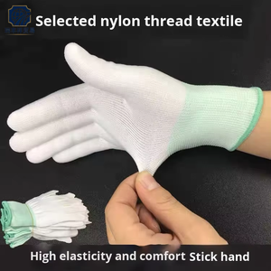 Gants de sécurité pour mécaniciens en nylon enduit de PU et nitrile, tricotés, antidérapants, respirants, résistants à la chaleur, pour <span class=keywords><strong>l</strong></span>'<span class=keywords><strong>entretien</strong></span> des semi-conducteurs électroniques - Product Image 2