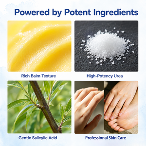 Crème pour les pieds à l'urée et à l'acide salicylique, marque privée, hydratante, exfoliante, réparatrice des peaux mortes, pour talons fendillés - Product Image 3