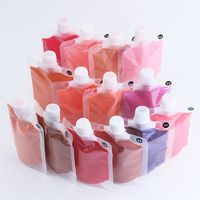 Vente en gros, couleur facultative, huile de base de brillant à lèvres hydratant végétalien sans cruauté, brillant à lèvres, glaçure pour les lèvres, pochette debout, paquet de sac souple