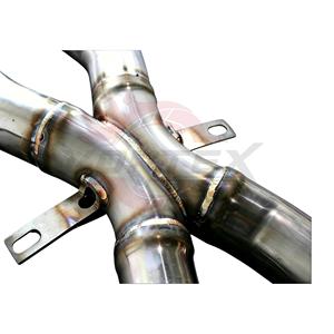 Système d'échappement Catback à soupapes en acier inoxydable Vortex pour BMW E90 E92 E93 M3 4.0L V8 avec sorties d'échappement quadruples polies argentées - Product Image 6