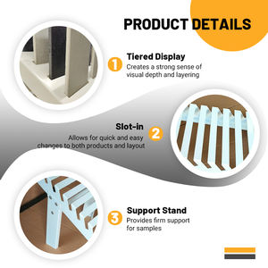 Estante de muestras de piedra de varios tamaños de <span class=keywords><strong>metal</strong></span> personalizado para tienda y sala de exposición, estante de exhibición de mármol para azulejos - Product Image 3