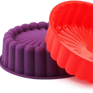 แม่พิมพ์เค้กซิลิโคนชอร์ตเค้กสตรอเบอร์รี่บราวนี่ทาร์ตขนาด8นิ้วสำหรับอบชีสช็อคโกแลตเค้กสีรุ้ง - Product Image 1