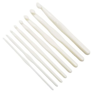 White Plastic <b>Crochet</b> <b>Hook</b> 3.0-12MM Thickened Crystal Single Headed Yarn Knitting Tool Craft Supplies - Product Image 5