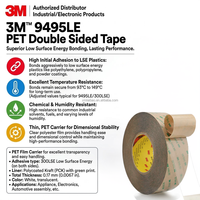 Feuille de laminage PET 3M 9495LE authentique, 0,17 mm, ruban adhésif double face 300LSE pour collage de plastiques à faible énergie superficielle, distributeur 3M