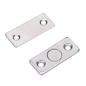 Zhan Han Ultra Thin Magnetic <b>Door</b> <b>Catch</b> Nickel Plated Iron No Drill Installation For Sliding Wardrobe Cabinet <b>Doors</b> - Product Image 3