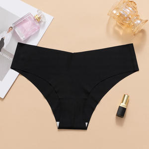 Seamless Women's Low-Rise Solid Thongs V-Shape Sexy Ice <strong>Silk</strong> Panties Laser Cut Invisible Underwear Custom Logo No Show <strong>Knickers</strong> - Product Image 6
